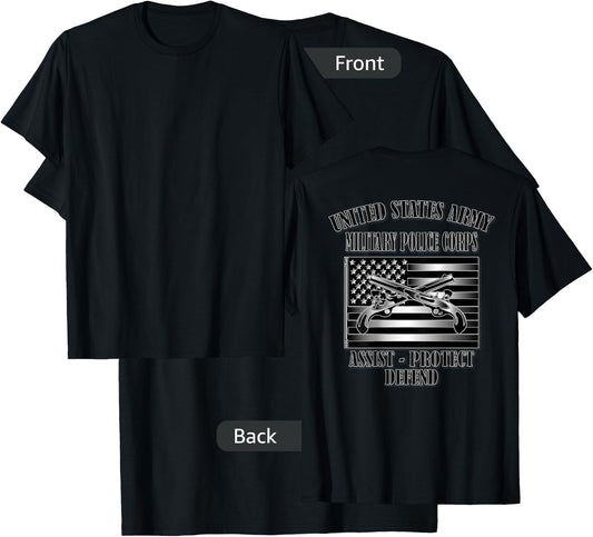 U.S. Army Military Police Corps (Back Design) T-Shirt - T-Shirt | Black