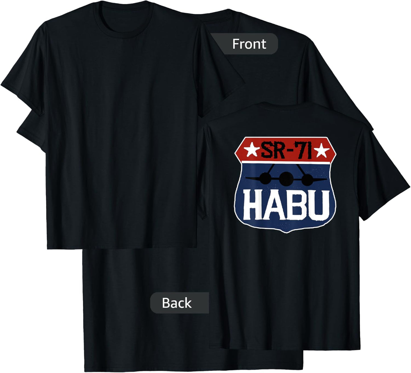 SR-71 Blackbird Distressed HABU T-Shirt - T-Shirt | Black