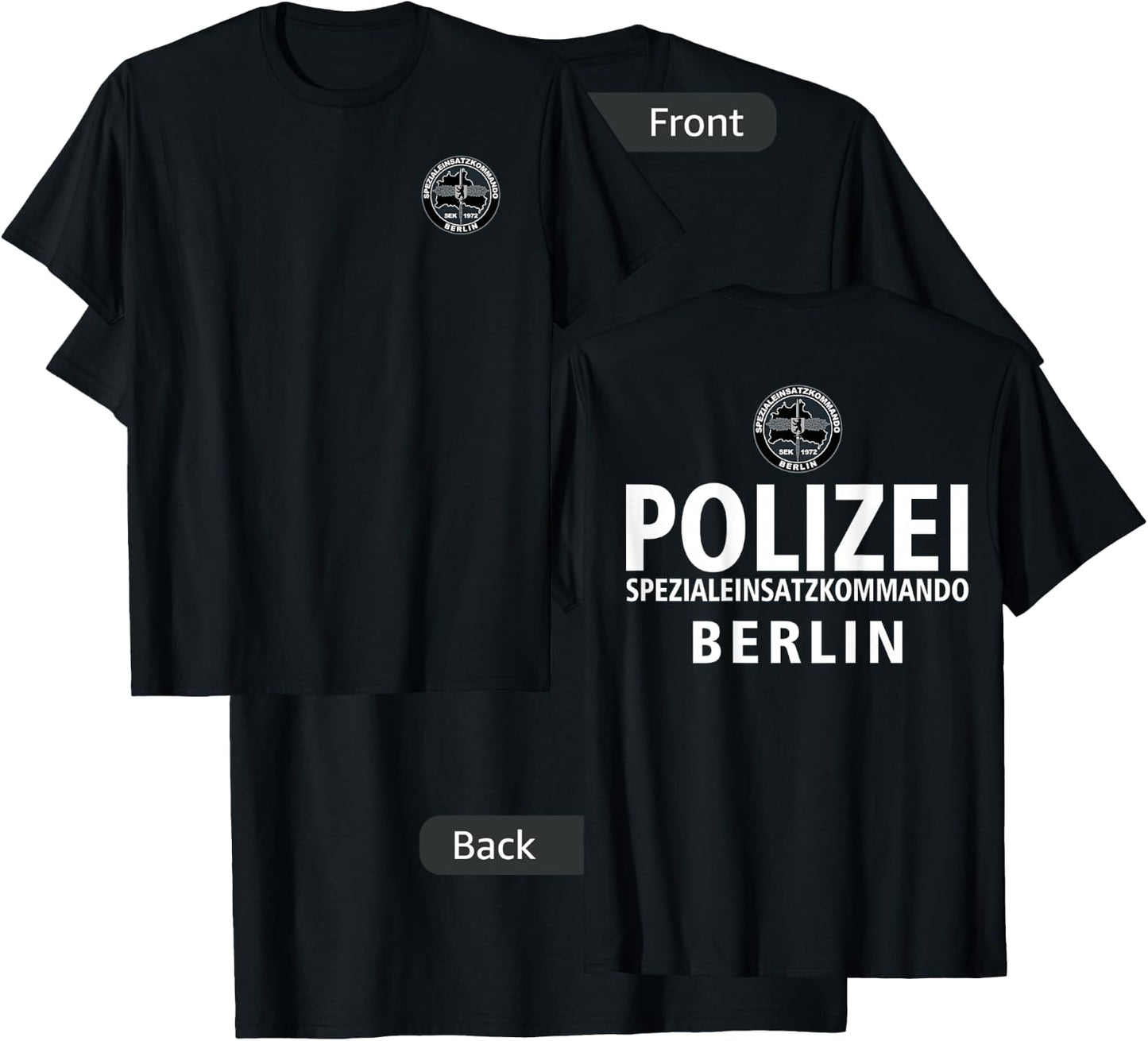 Germany Berlin SWAT Police SEK Spezialeinsatzkommando T-Shirt - T-Shirt | Black