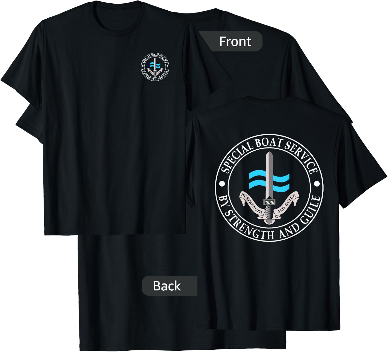 UK Special Boat Service SBS T-Shirt - T-Shirt | Black