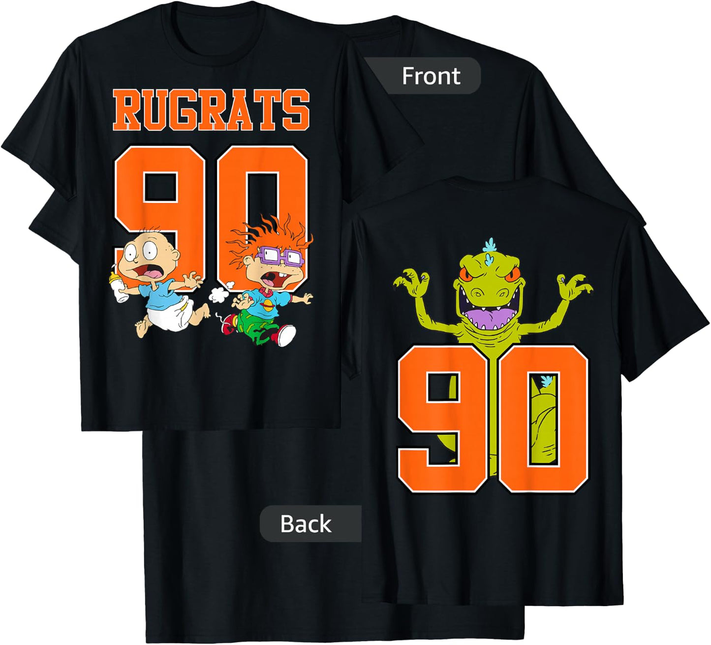 Rugrats Classic Basketball Jersey Tommy, and his Friends Small T-Shirt - T-Shirt | Black