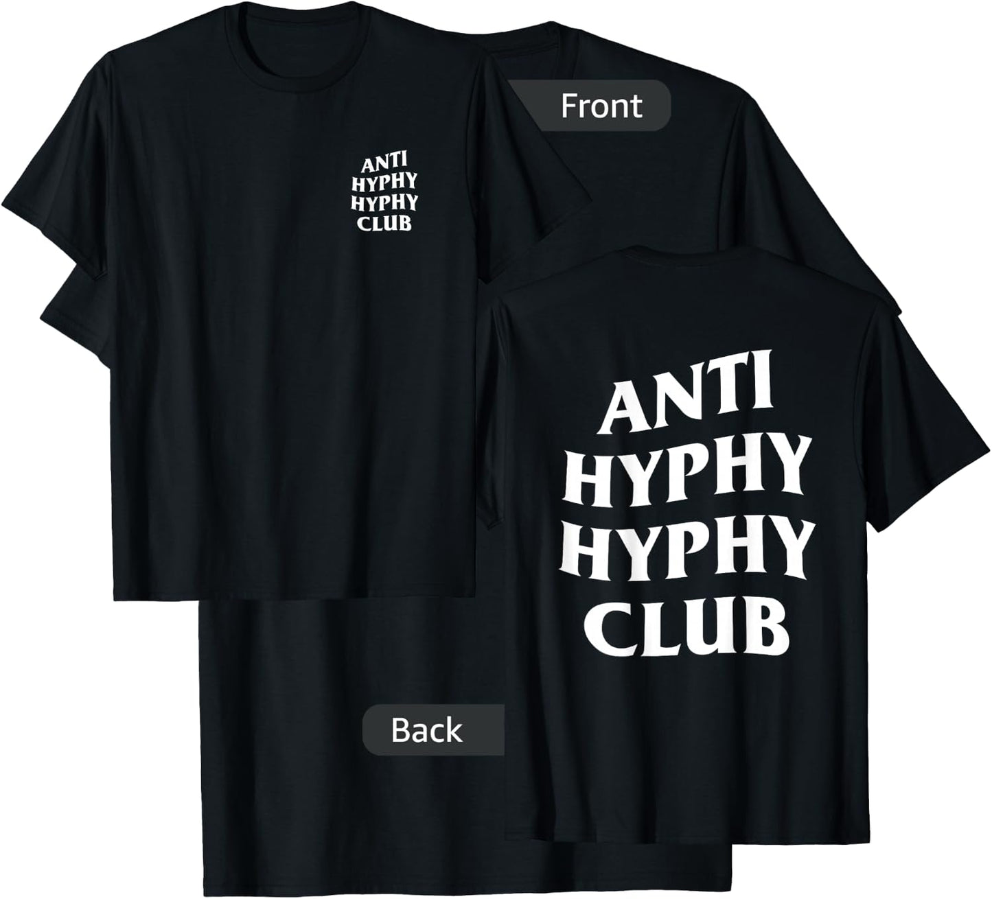 Anti Hyphy Hyphy Club T-Shirt - T-Shirt | Black