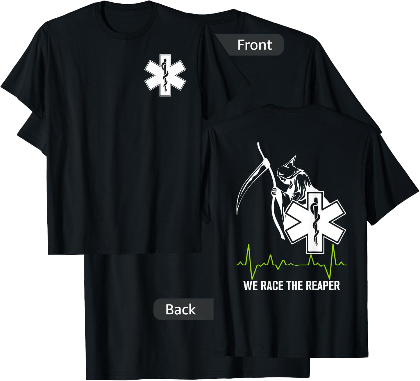 EMS - We Race The Reaper T-Shirt - T-Shirt | Black