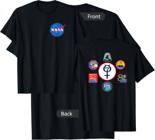 NASA Project Mercury Program Mission Crew Insignia T Shirt T-Shirt - T-Shirt | Black