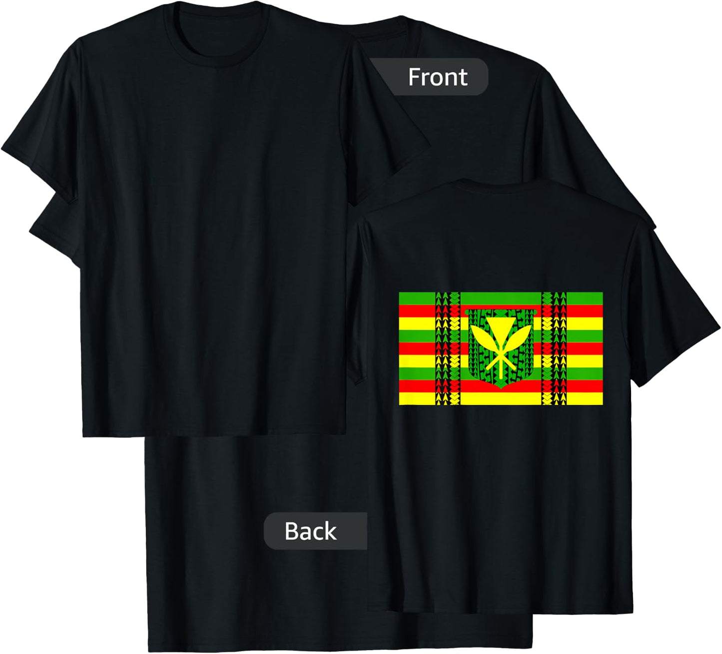 Tribal Kanaka Maoli Hawaiian Flag T-Shirt - T-Shirt | Black