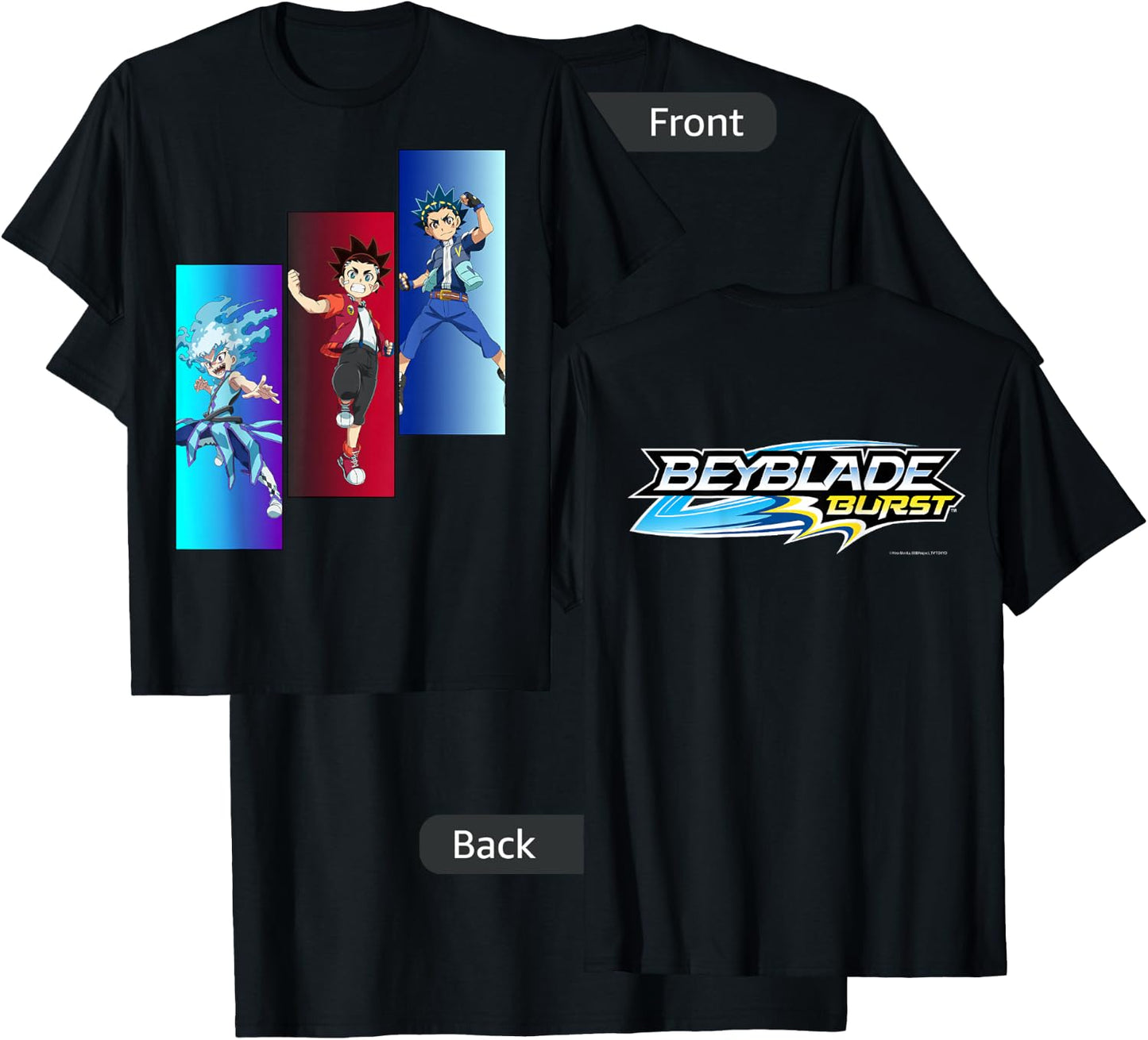Beyblade Burst Turbo Trio T-Shirt - T-Shirt | Black