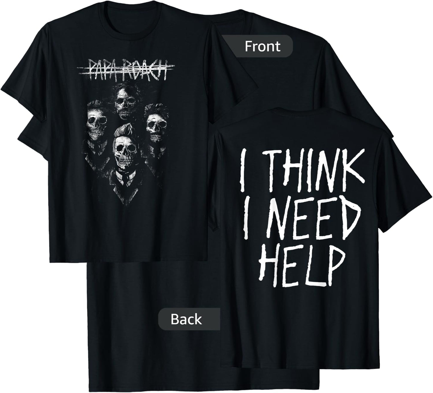 Papa Roach - Official Merchandise - I Need Help Portrait T-Shirt - T-Shirt | Black