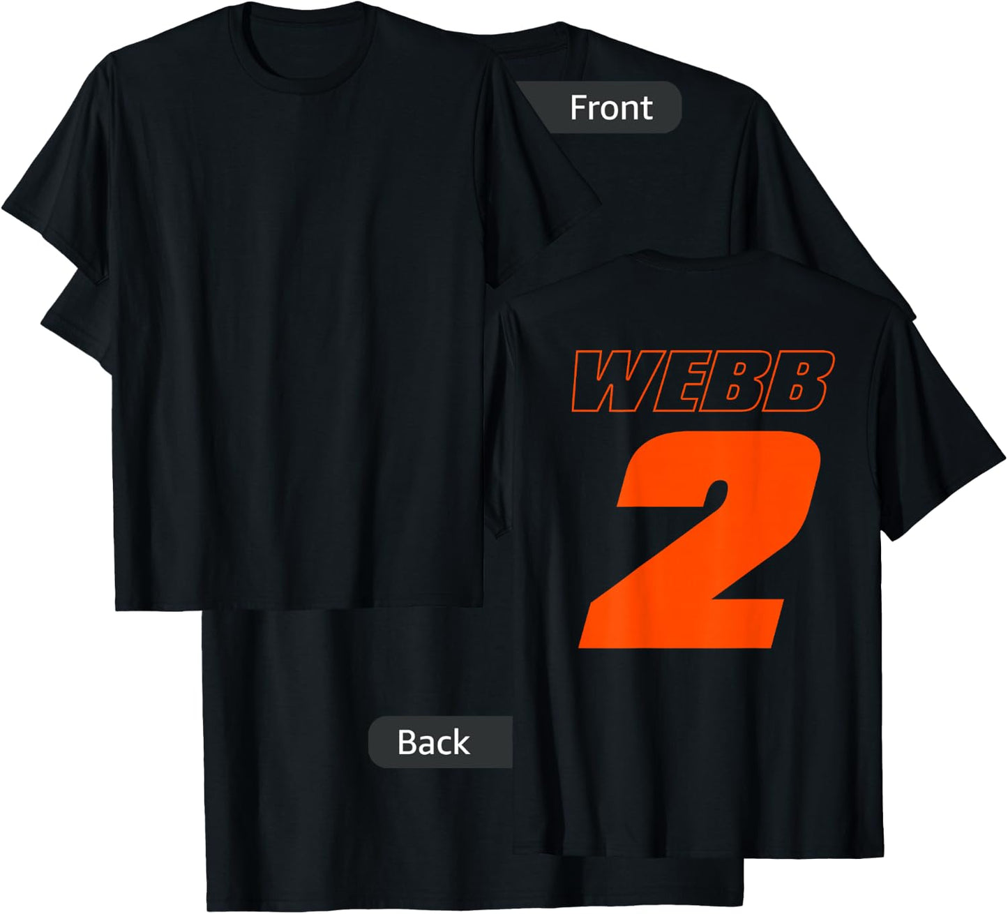 Motocross and Supercross Number 2 Shirt Cooper #2 Webb T-Shirt - T-Shirt | Black