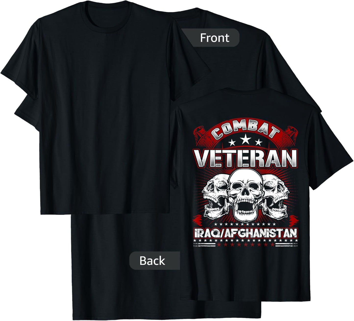 Combat Veteran Iraq Shirt T-Shirt - T-Shirt | Black