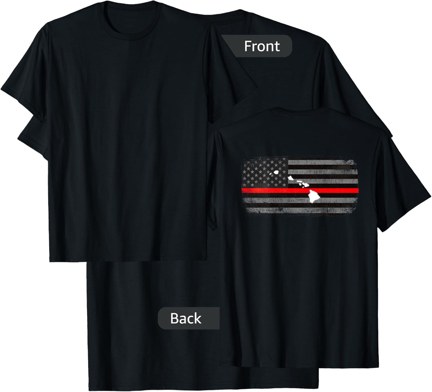 Hawaii Fire Rescue Department Firefighters Uniform Duty T-Shirt - T-Shirt | Black