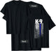 K-9 Police Officer USA Flag LEO Cops Law Enforcement T-Shirt - T-Shirt | Black