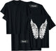 White Wings Freedom Guardian & Women Angel T-Shirt - T-Shirt | Black