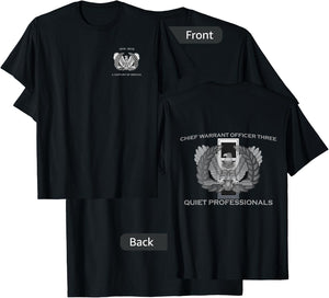 Chief Warrant Officer Three CW3 Eagle Rising Premium T-Shirt - T-Shirt | Black