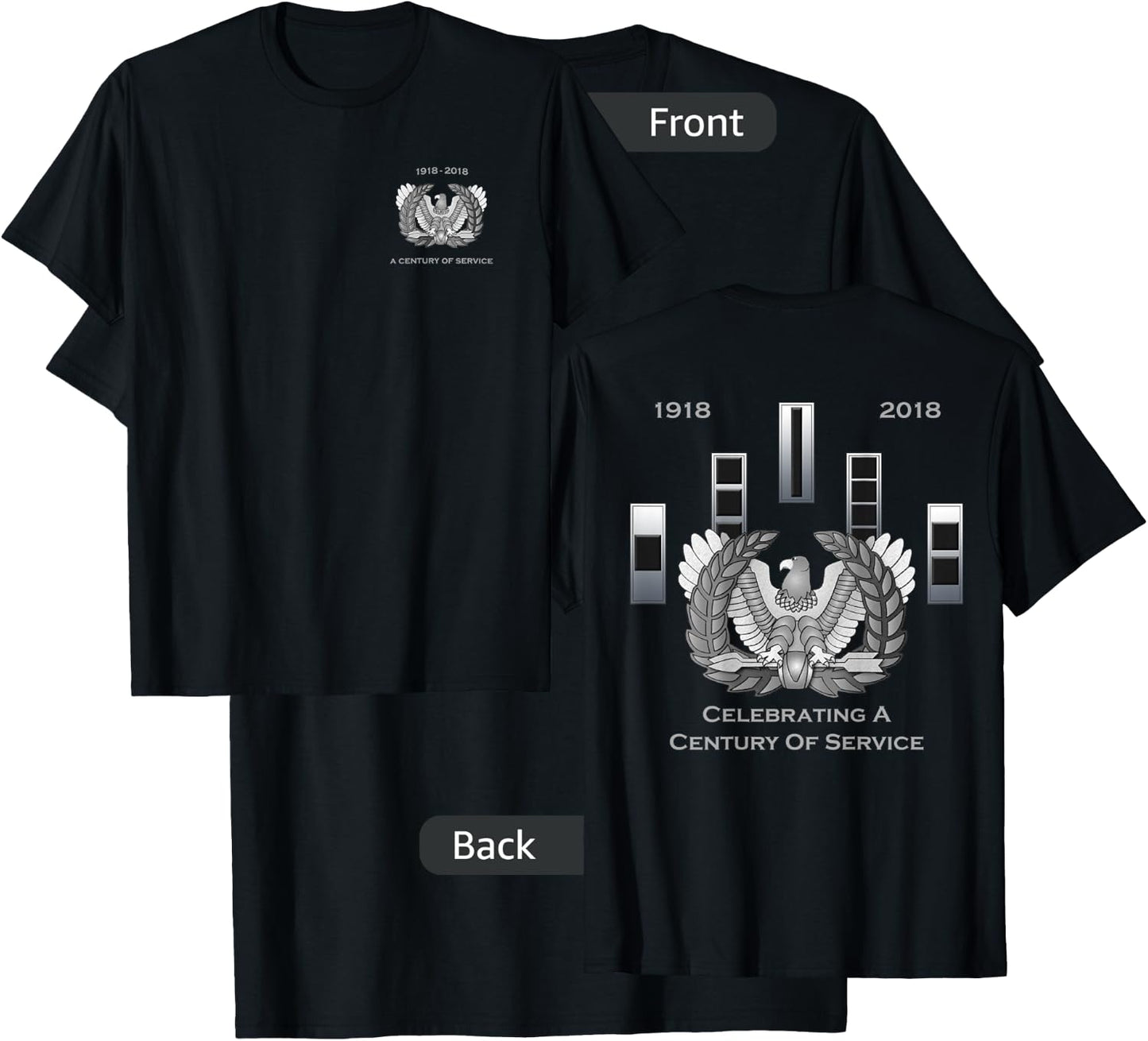 CW2 Chief Warrant Officer Two Century of Service T-Shirt - T-Shirt | Black