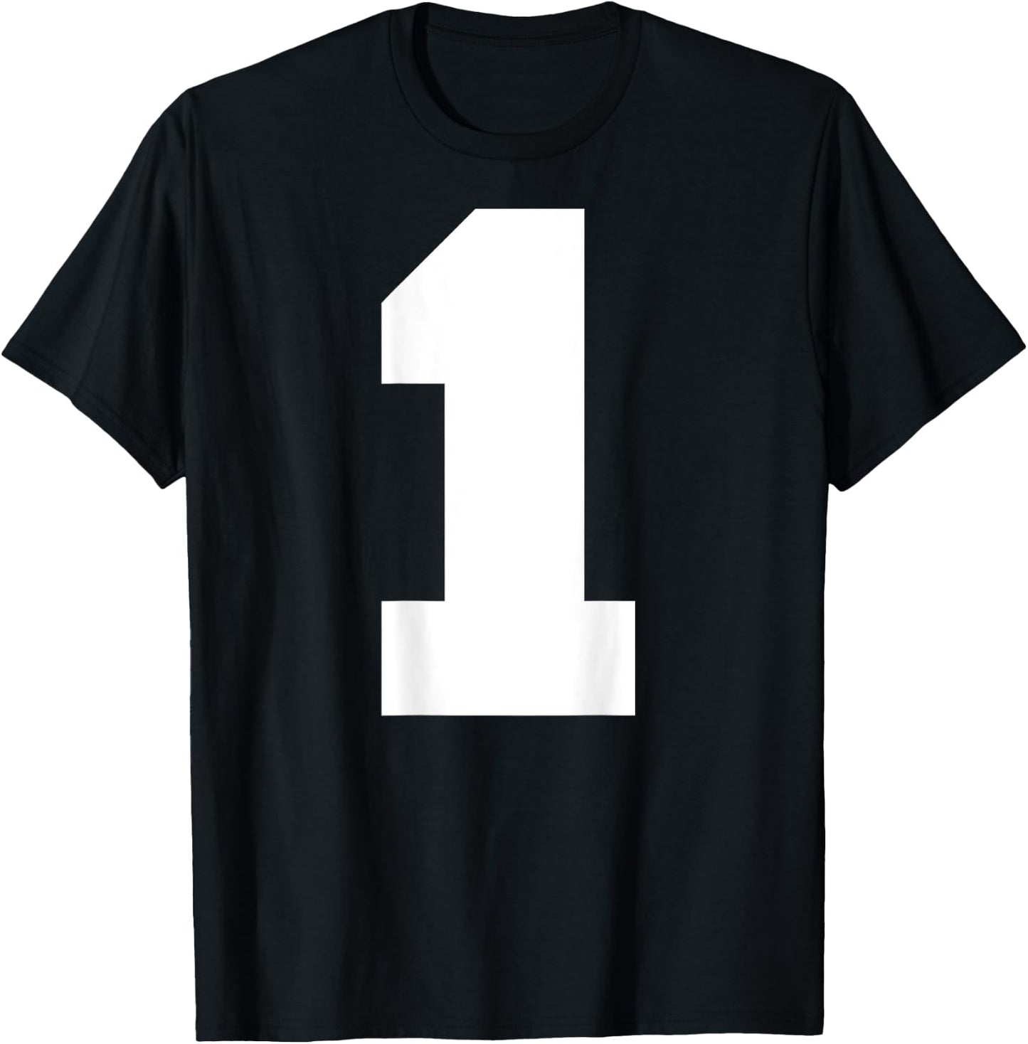 Number 1 (Printed on Back) T-Shirt - T-Shirt | Black