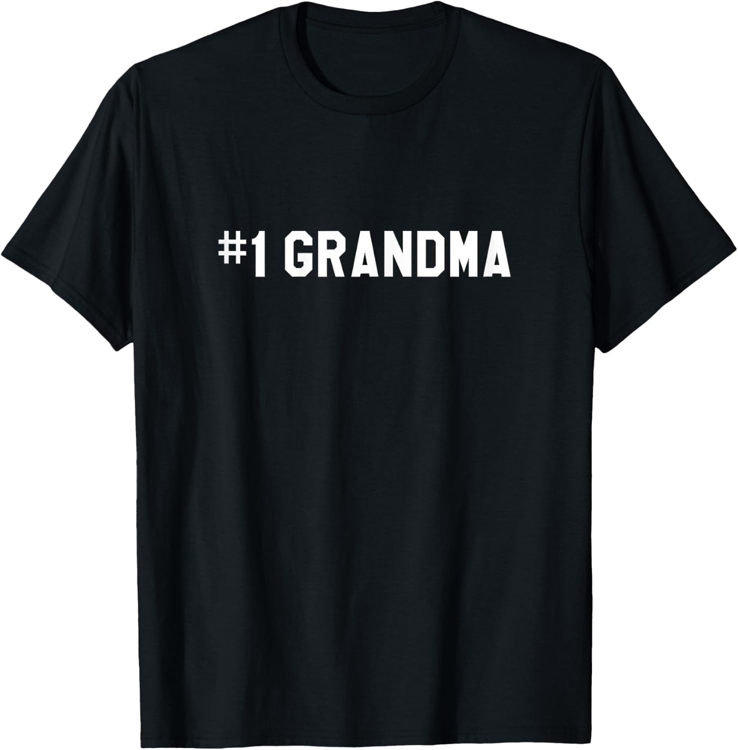 #1 Grandma Number One Grandmother Mother's Day Gift T-Shirt - T-Shirt | Black