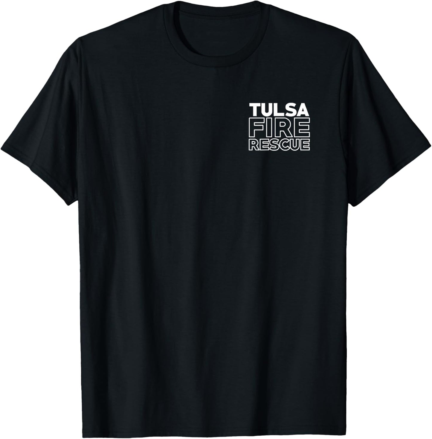 City of Tulsa Fire Rescue Oklahoma Firefighter T-Shirt - T-Shirt | Black
