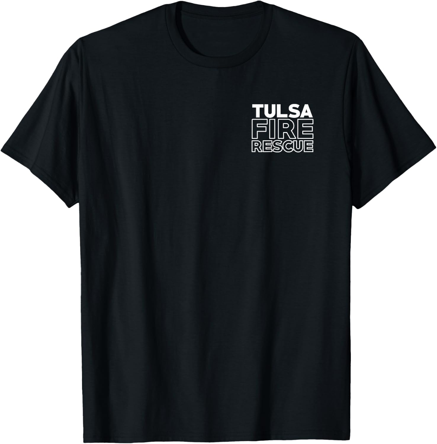 City of Tulsa Fire Rescue Oklahoma Firefighter T-Shirt - T-Shirt | Black
