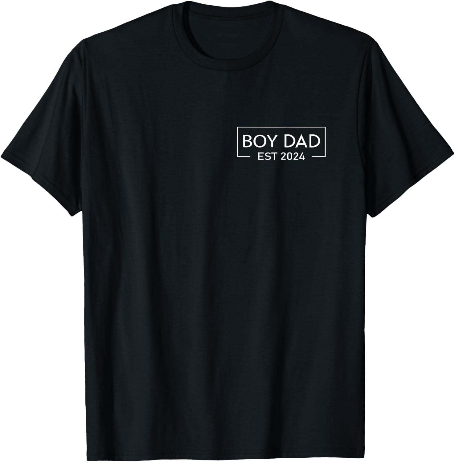 Boy Dad Est. 2024 Logo - New Dad Of Boy 2024 Loading T-Shirt - T-Shirt | Black