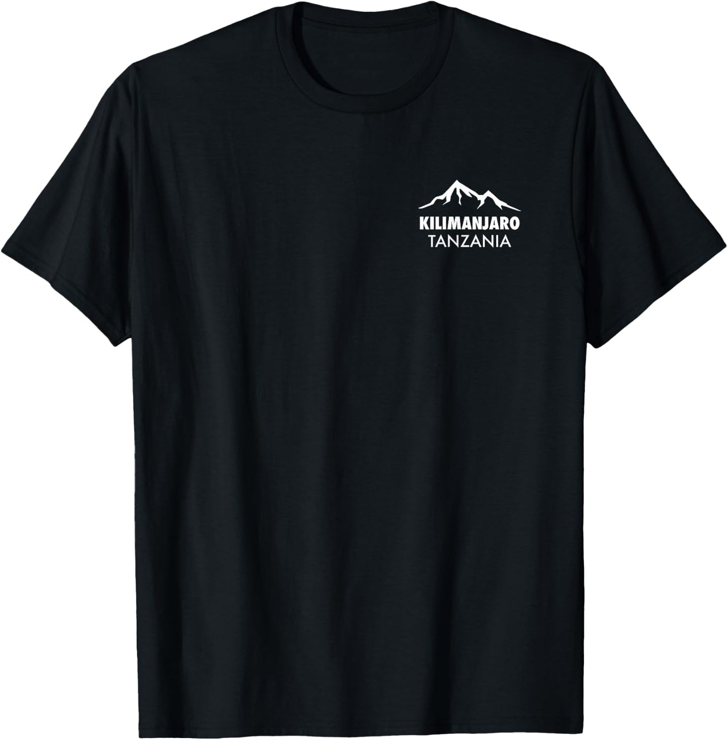 Mt. Kilimanjaro Apparel -Adults, Kids Black Cotton 60%, Polyester 40% Short Sleeve Classic Fit T-Shirt - T-Shirt | Black