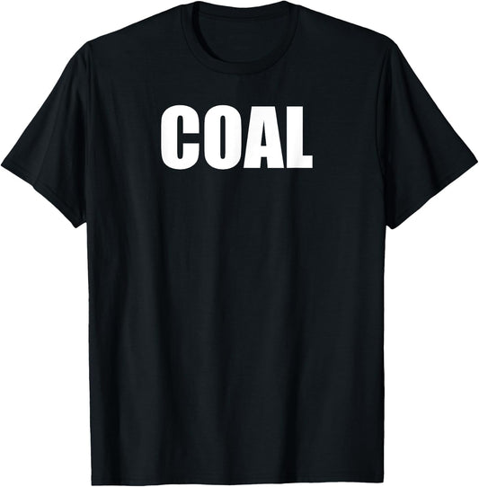 Funny DIY Coal Christmas Costume T-Shirt - T-Shirt | Black