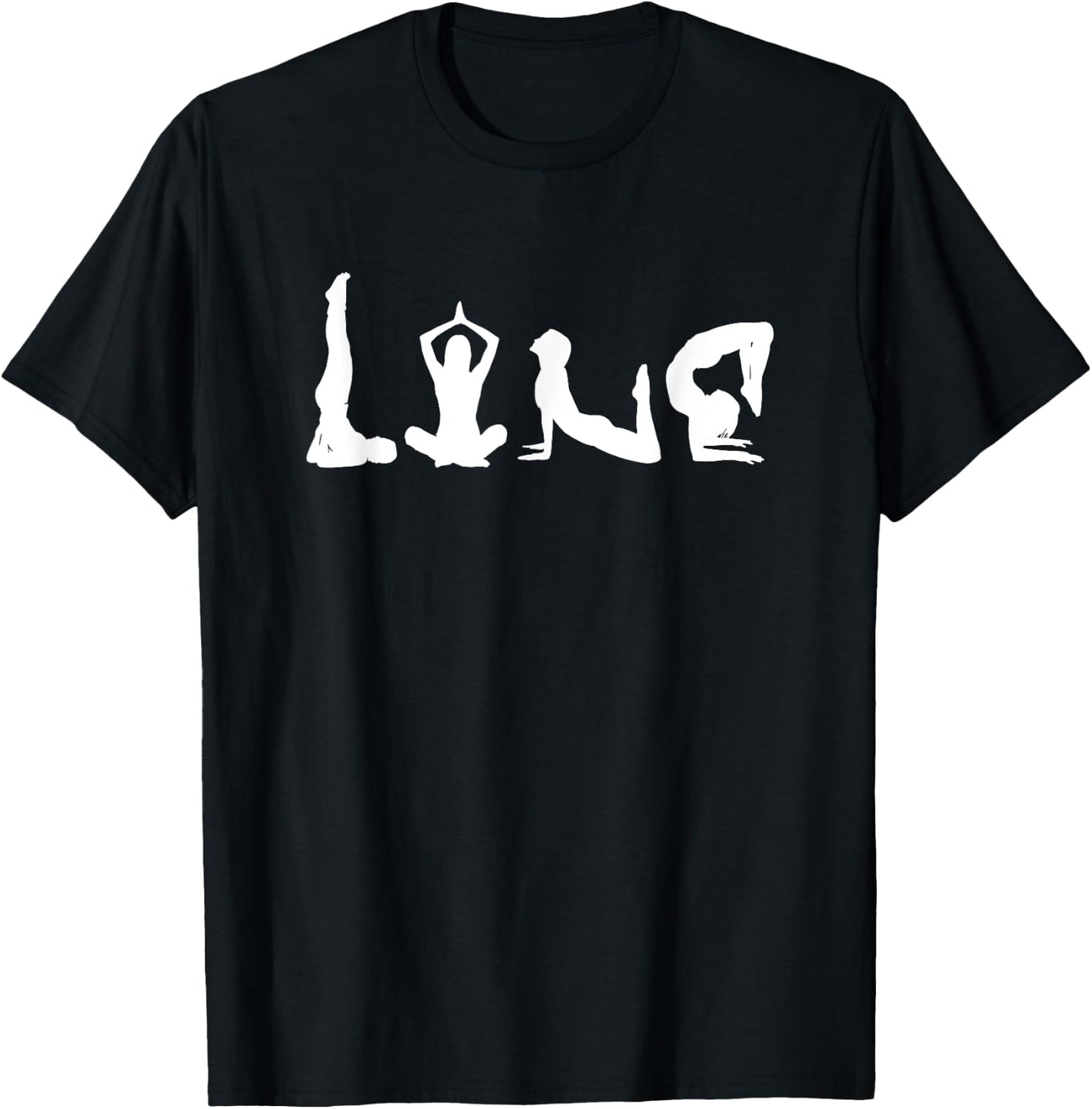 Yoga Love Pose Shirt Gift Yoga Lover T-Shirt - T-Shirt | Black