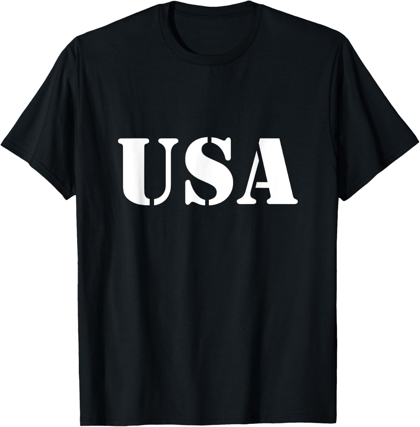 USA Logo Shirt - Military Look T-Shirt - T-Shirt | Black