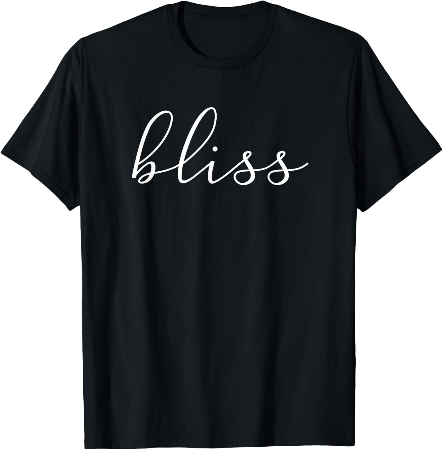 BLISS Script Font Yoga T-Shirt - T-Shirt | Black