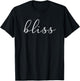 BLISS Script Font Yoga T-Shirt - T-Shirt | Black