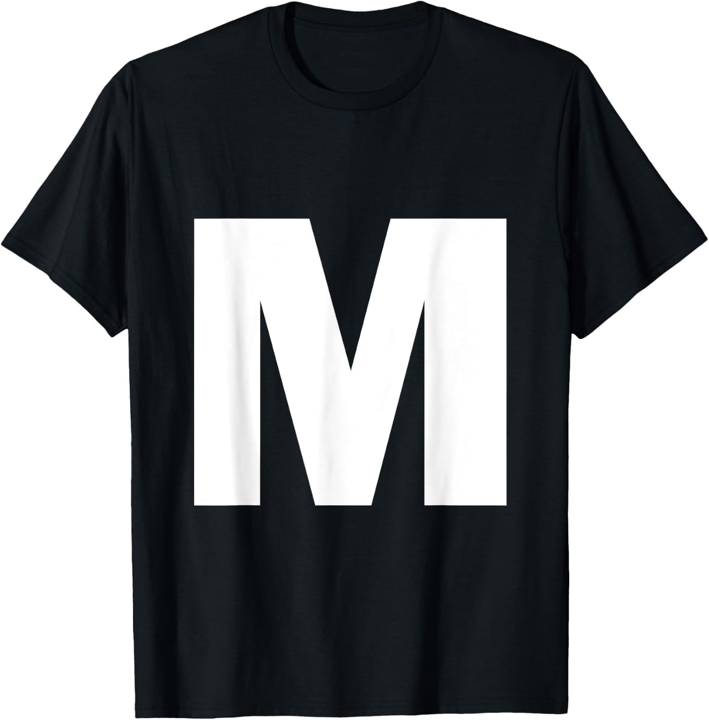 Letter M Capital Alphabet Monogram Initial T-Shirt - T-Shirt | Black