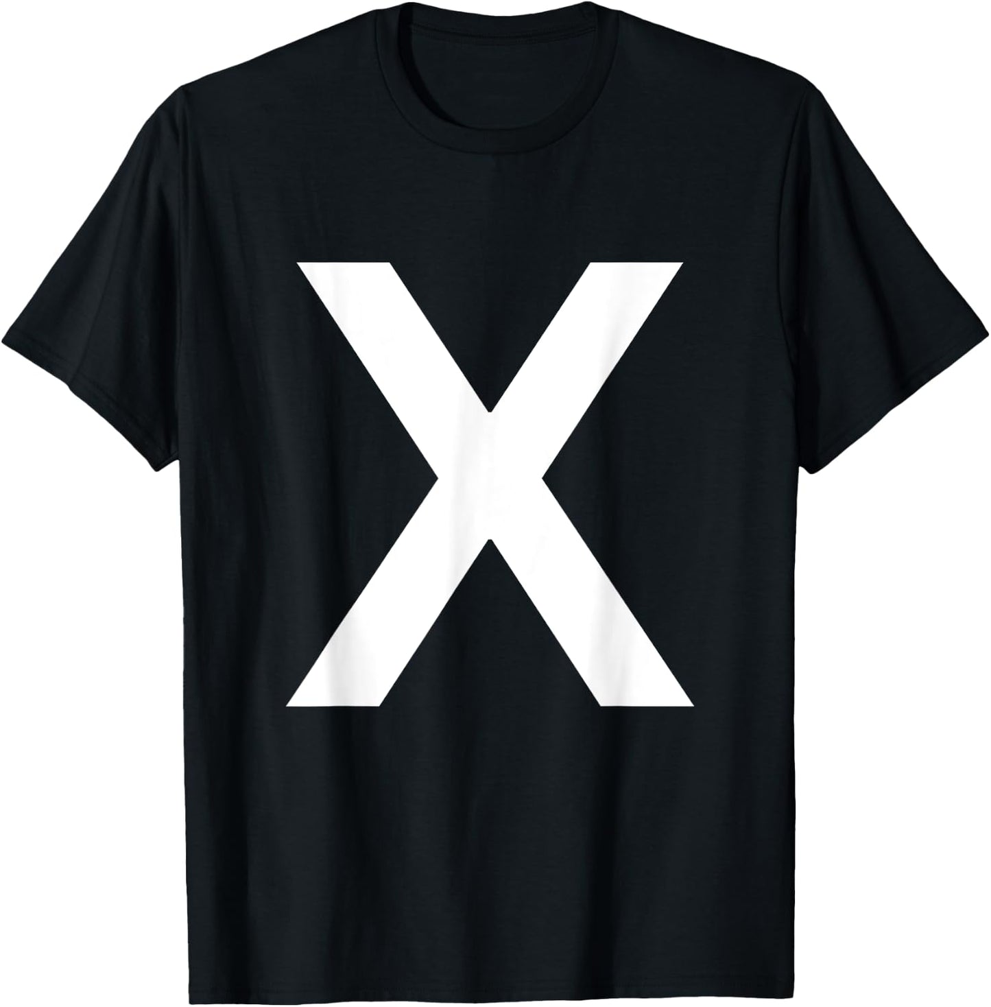 Letter X Alphabet Initial Monogram T-Shirt - T-Shirt | Black