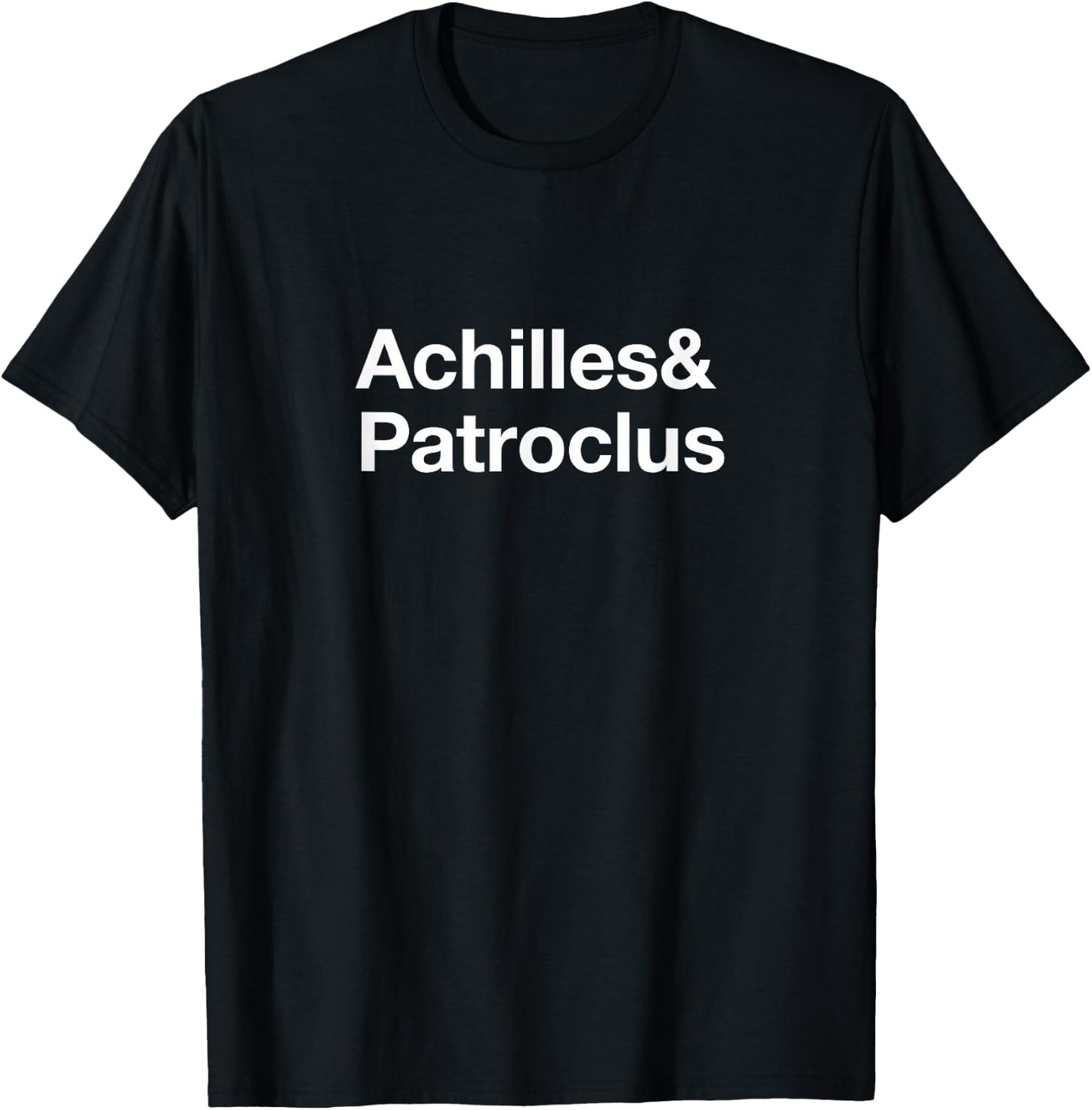 Achilles & Patroclus Greek Mythology Ampersand Gift Words T-Shirt - T-Shirt | Black