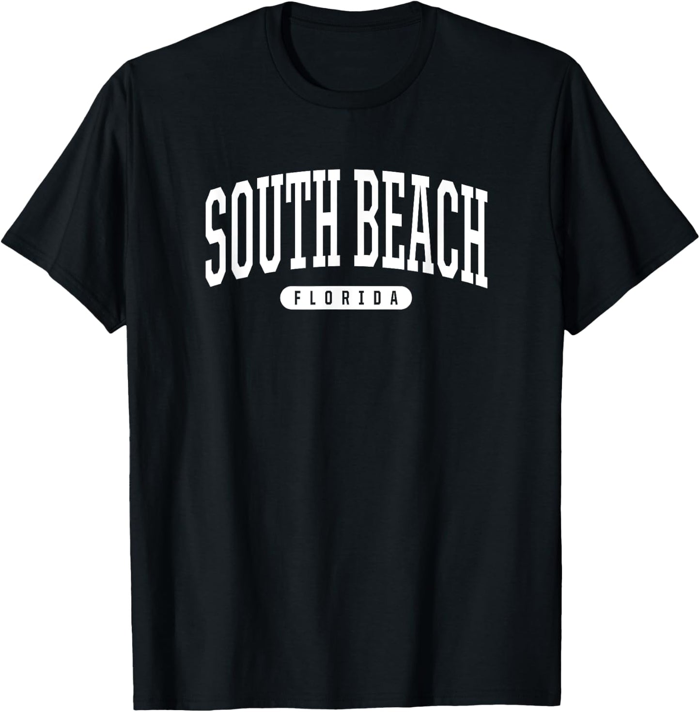 South Beach Florida Vacation College Style FL USA T Men Women Girls Kids T-Shirt - T-Shirt | Black