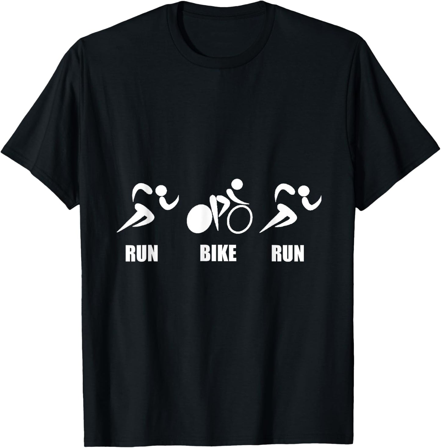 Run Bike Run Duathlon T-Shirt - T-Shirt | Black