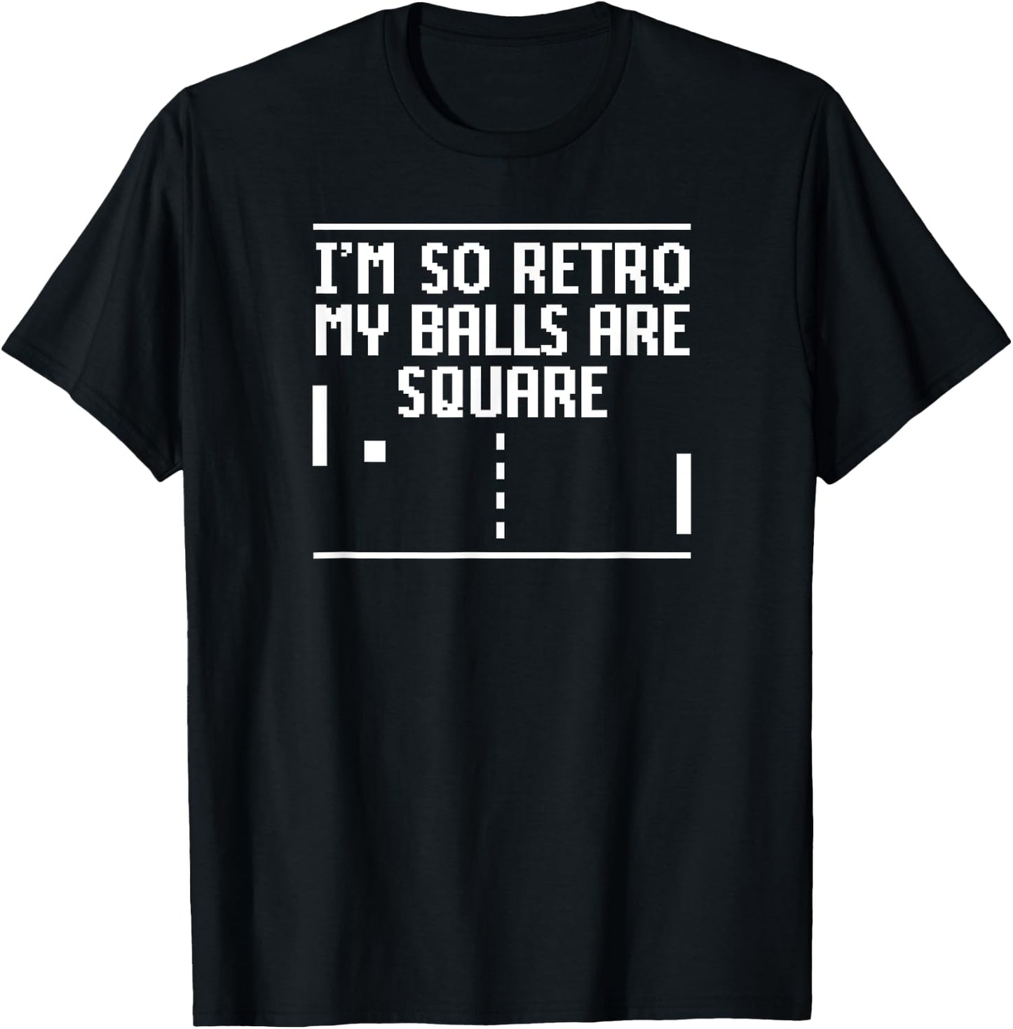 Vintage I'm so retro my balls are square gamer T-Shirt - T-Shirt | Black
