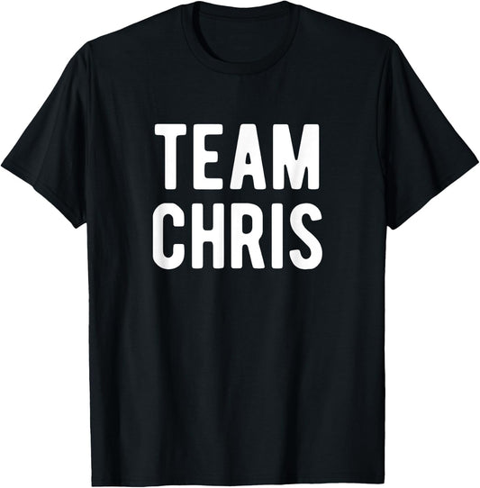 Team Chris Support Matching Best Favorite Named Chris T-Shirt - T-Shirt | Black