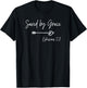 Saved By Grace Ephesians Scripture Christian Bible Verse T-Shirt - T-Shirt | Black