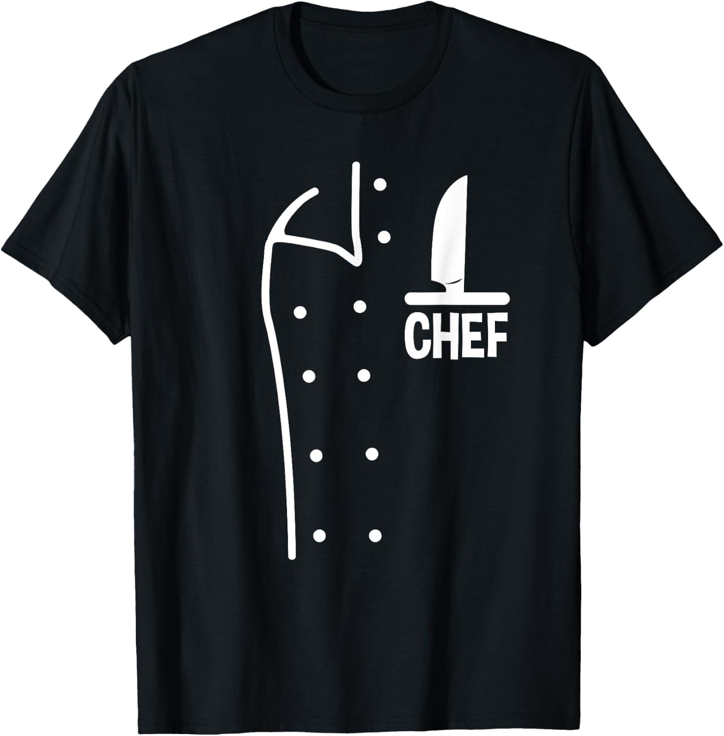 Funny Chef Uniform Faux Chef Costume T-Shirt - T-Shirt | Black
