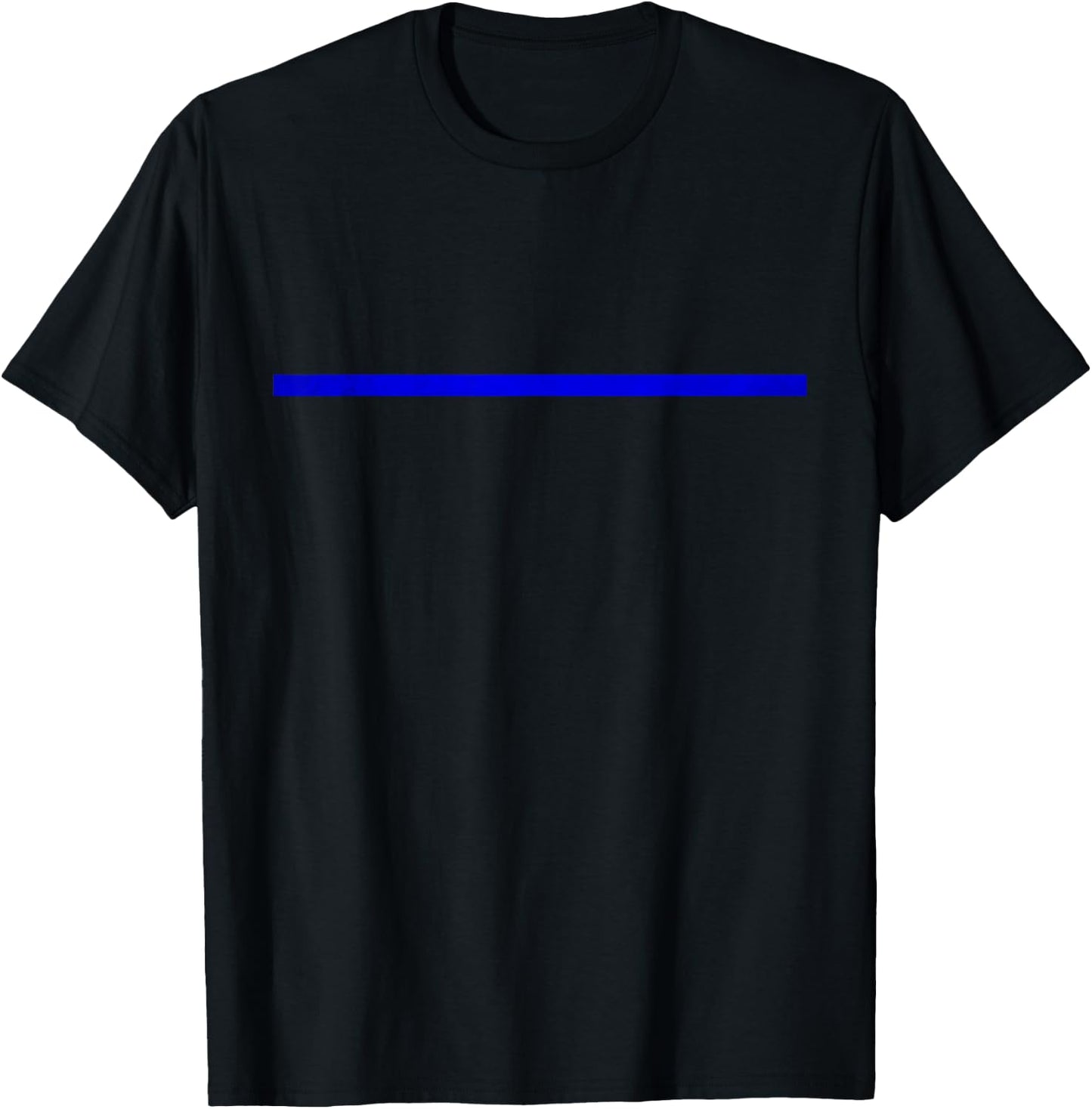 Thin Navy Line Back The Police T-Shirt - T-Shirt | Black