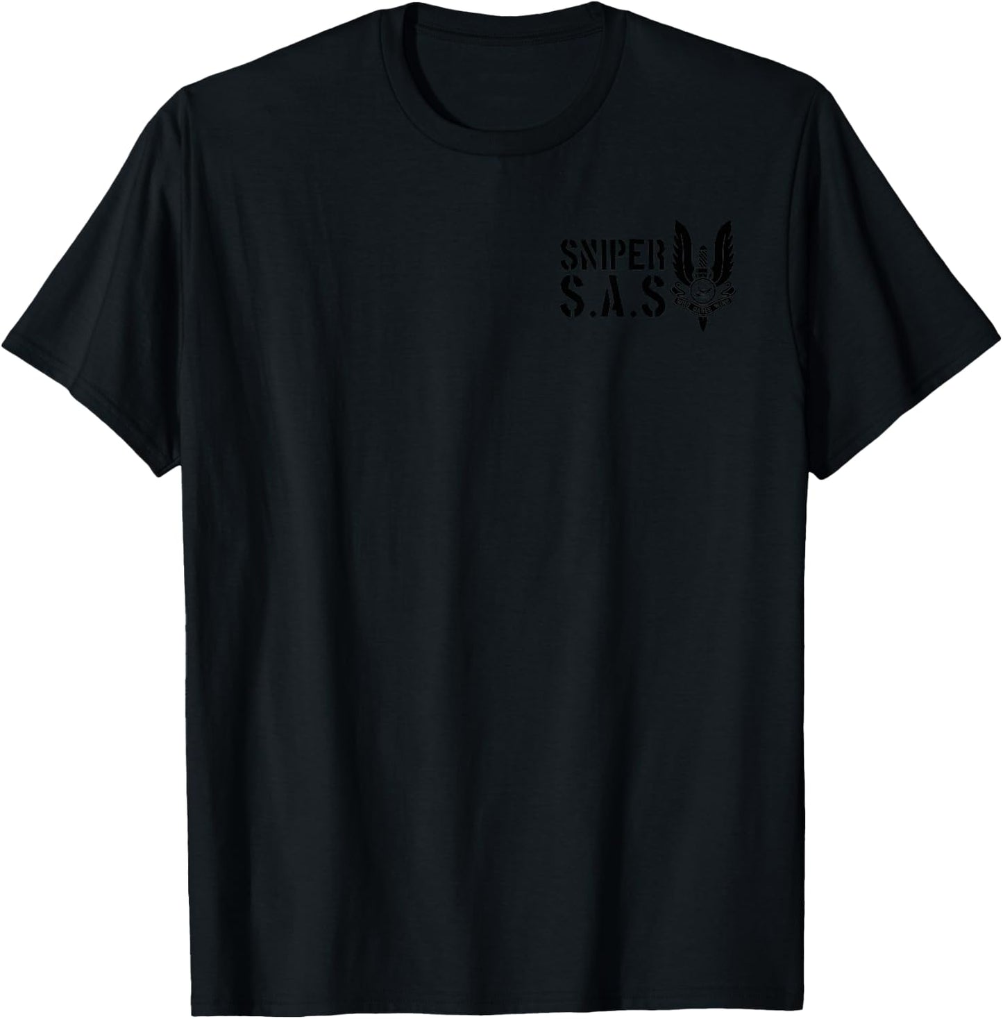 British SAS Special Forces Sniper T-Shirt - T-Shirt | Black