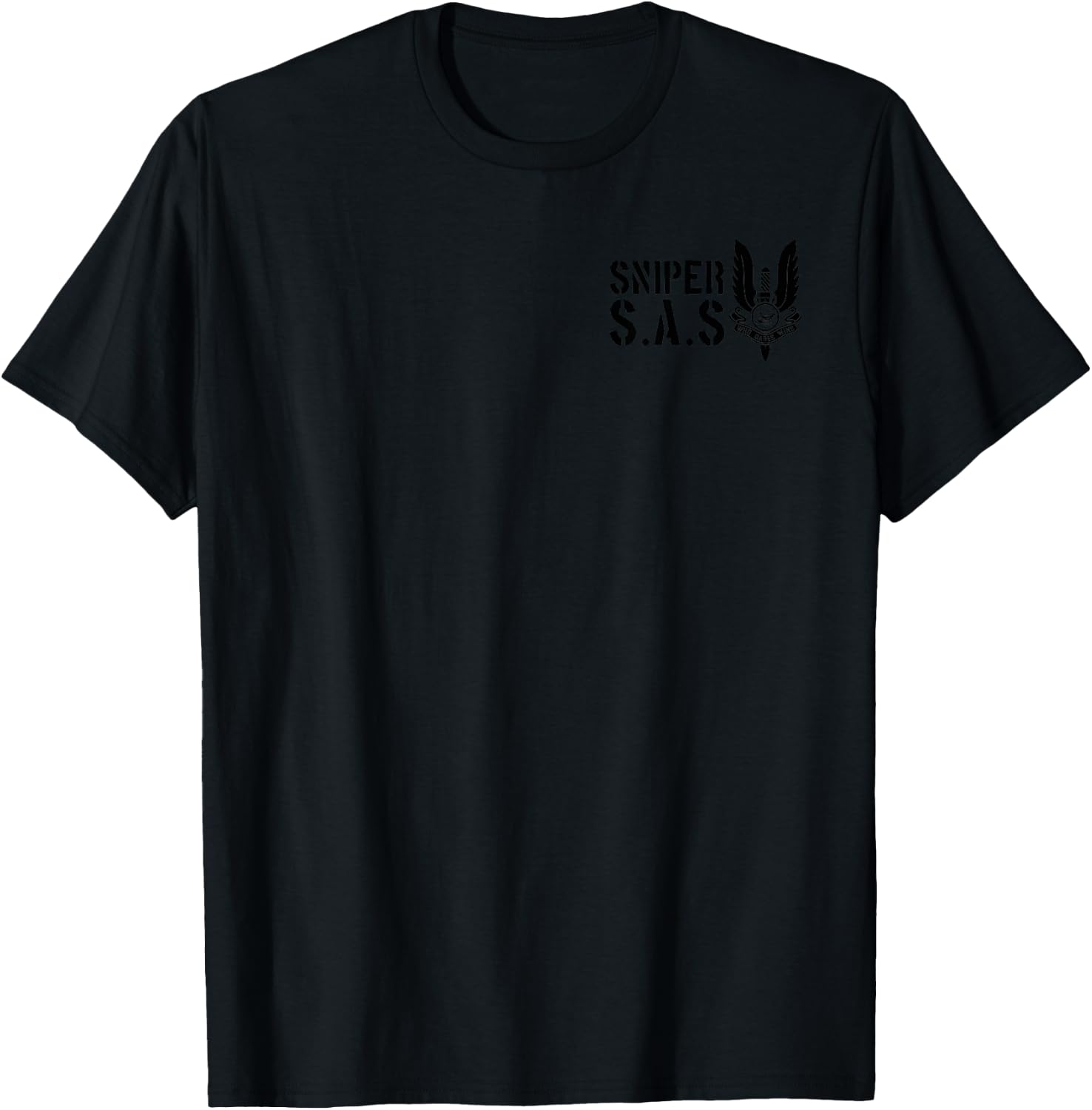 British SAS Special Forces Sniper T-Shirt - T-Shirt | Black
