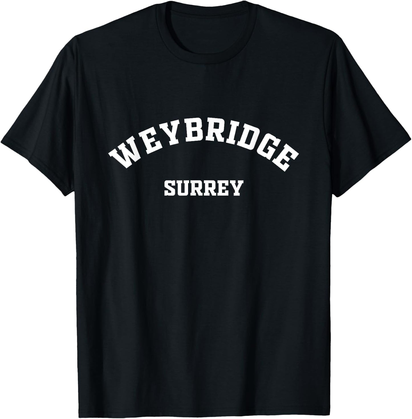 Weybridge Gifts Surrey England Vintage Souvenirs Apparel T-Shirt - T-Shirt | Black