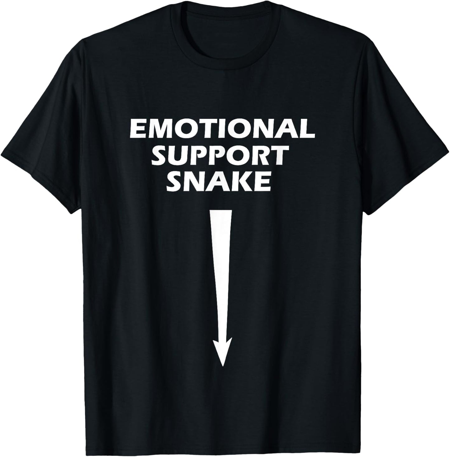 Adult Humor Dirty Joke Emotional Support Snake T-Shirt - T-Shirt | Black