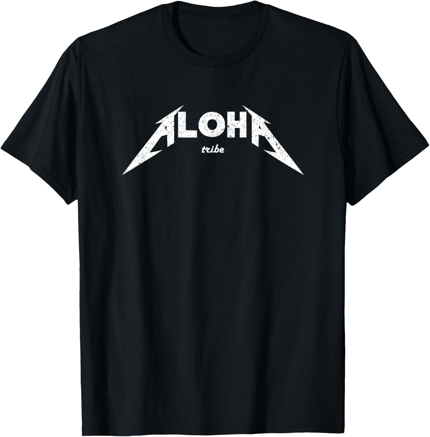 Hawaii Heavy Rock N Roll Aloha Graphic Logo T-Shirt - T-Shirt | Black