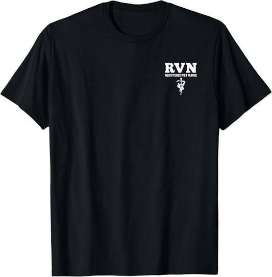 Registered Vet Nurse Veterinary Medicine RVN Tech Uniform T-Shirt - T-Shirt | Black