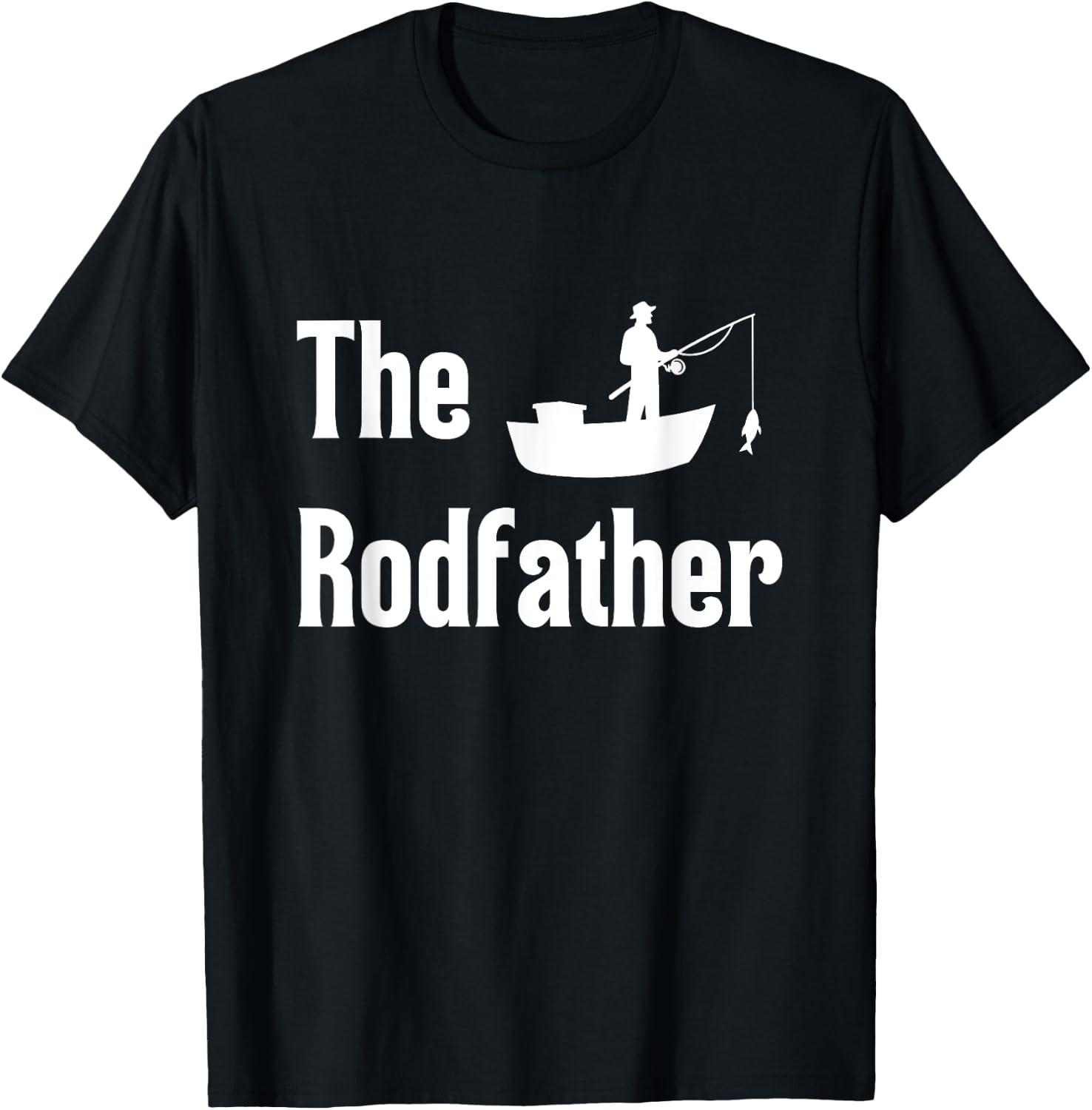 The Rodfather Fishing T-Shirt - T-Shirt | Black