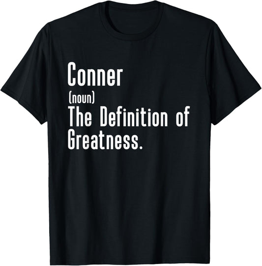 Custom For Conner - Funny Shirt With The Name Conner T-Shirt - T-Shirt | Black