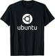 Ubuntu Linux lover with Logo OpenSource Os T-Shirt - T-Shirt | Black
