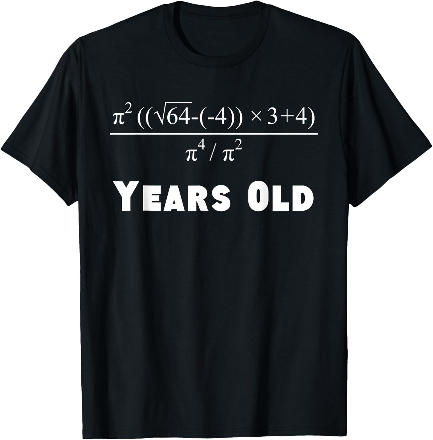 40 Years Old Algebra Equation Funny 40th Birthday Math T-Shirt - T-Shirt | Black