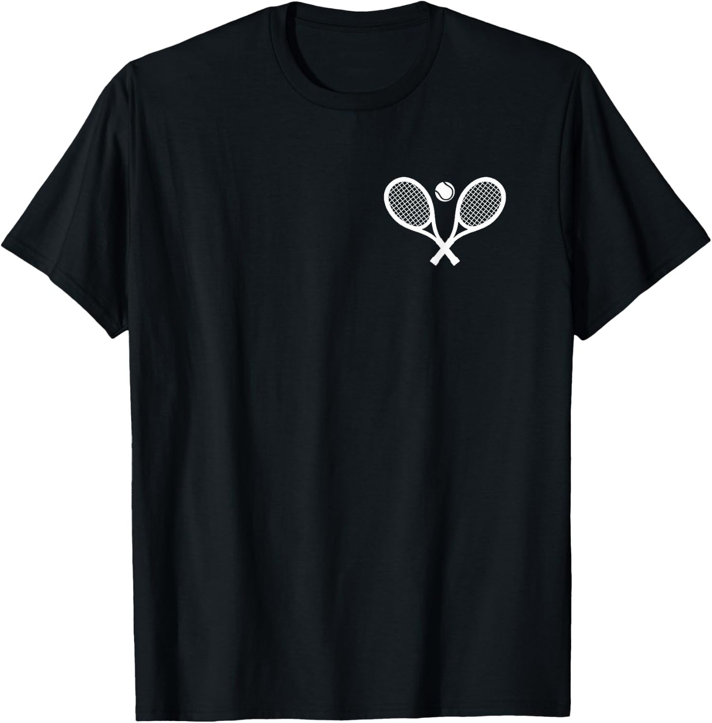 Tennis Racket Simple Tennis Logo Tennis Player T-Shirt - T-Shirt | Black